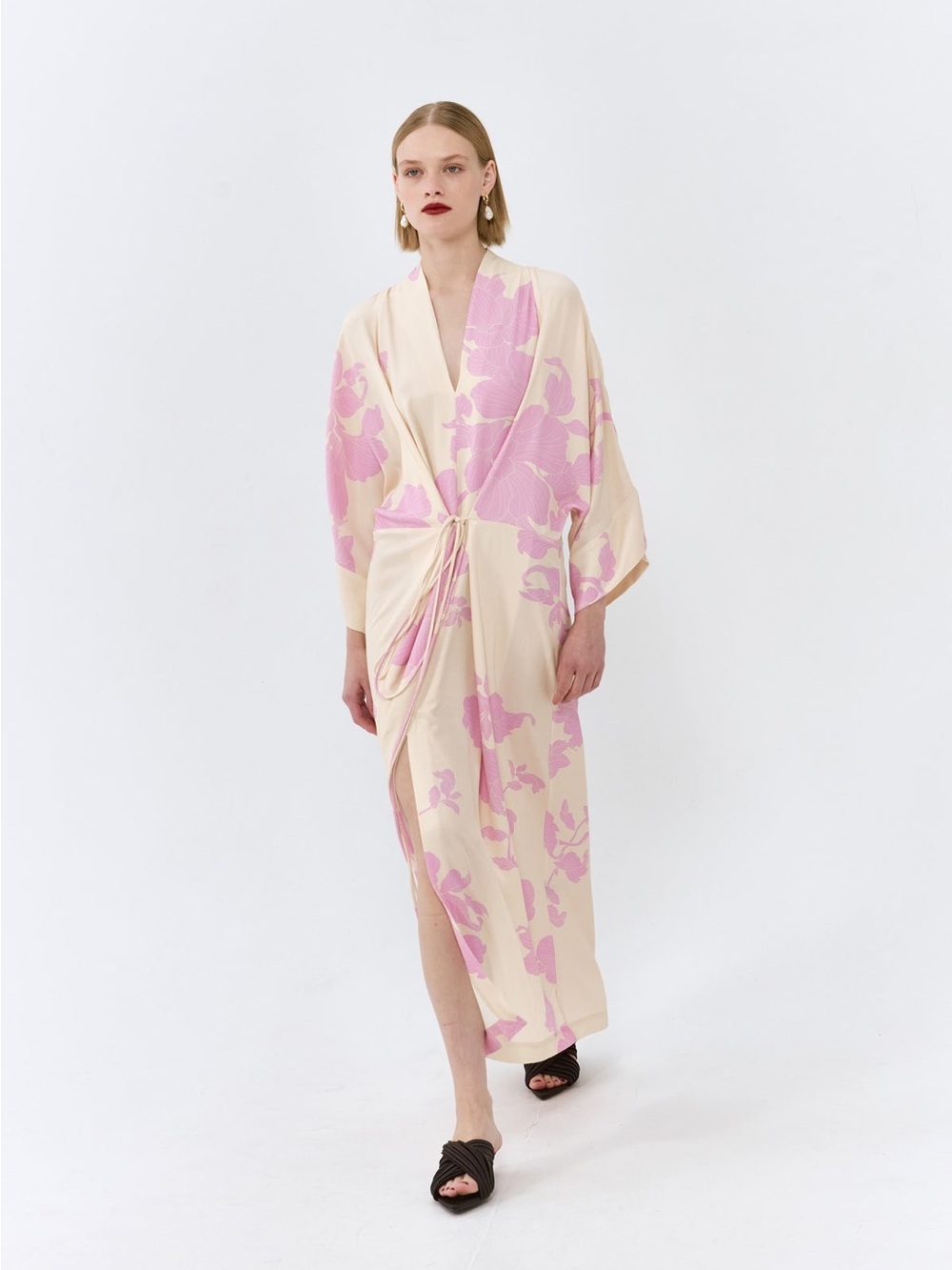 Eikō Ai Lotta Kimono Nude and Pink Dress OS NWT